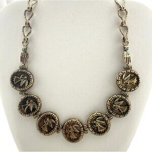 HSN Designer Necklace Angel Turquoise Bronze Muse By Gypsy Artisan